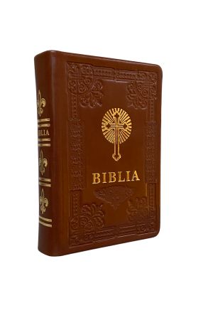 Biblia ortodoxă - handmade - 053 IBT - maro închis