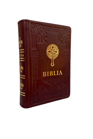 Biblia ortodoxă - handmade - 053 IBT - vișiniu
