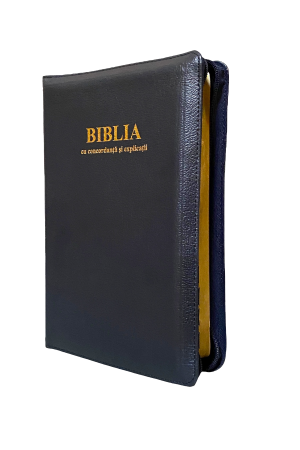 Biblia - ediție de lux 077 ZTI auriu - bleumarin - format MARE