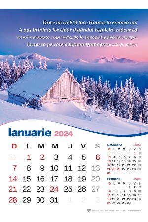 Calendar de perete 2024 - format mare A3