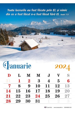 Calendar de perete 2024 - format A4