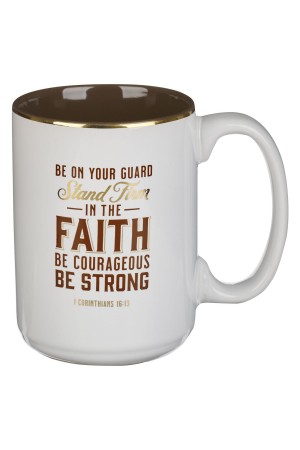 Cană ceramică -- Stand firm in the faith - 1 Corinthians 16:13