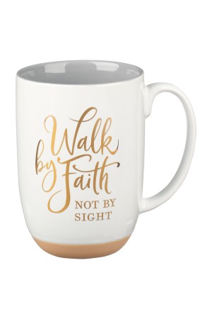 Cană ceramică (albă) -- Walk by Faith