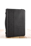 Husă Biblie din imitație de piele neagră - „Guidance” - format M