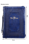 Husă Biblie din imitație de piele bleumarin - „The Plans” - format M