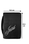 Husă Biblie din material textil negru - „Jesus” - format mediu
