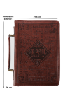 Husă Biblie din imitație de piele maro - „Numele lui Dumnezeu” - format XL