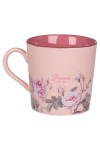 Cană ceramică (roz) - More Precious than Rubies -- Proverbs 31:10
