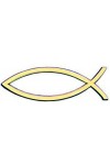 Emblemă auto - pește auriu