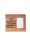 Ramă foto din lemn - I can do all things through Christ - EF08-310C