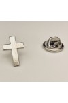 Insignă „cruce” argintie - T008S