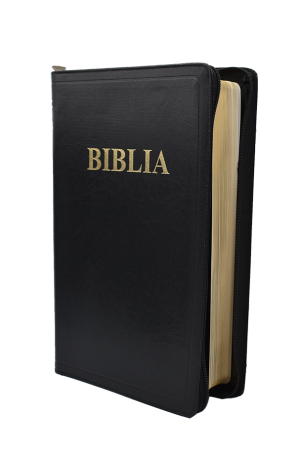 Biblia 083PF - format XL, copertă din piele și fermoar