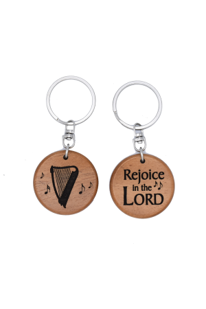 Breloc din lemn - Rejoice in the Lord - GK05-21