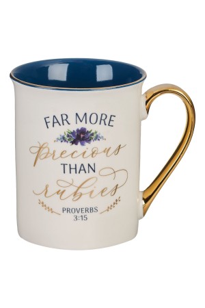 Cană ceramică -- More precious than rubies - Proverbs 3:15