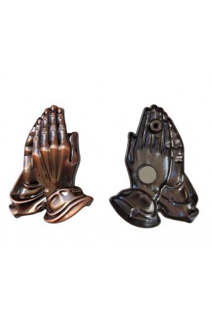 Magnet metalic arămiu „mâini în rugăciune” - PM1813