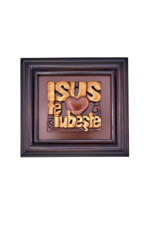 Tablou din lemn - Isus te iubește - FS-51R