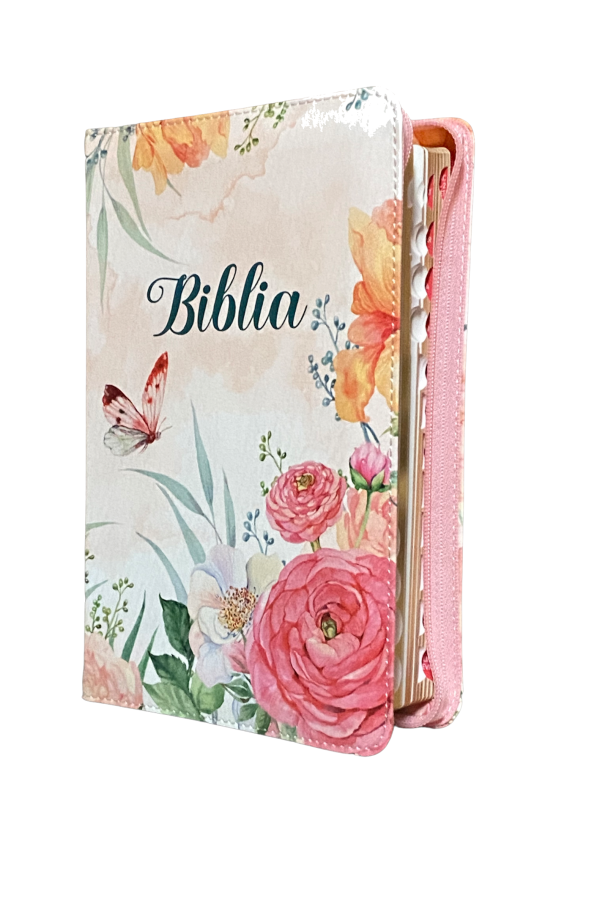 Biblia - 056 ZTI - format mediu - flori roz