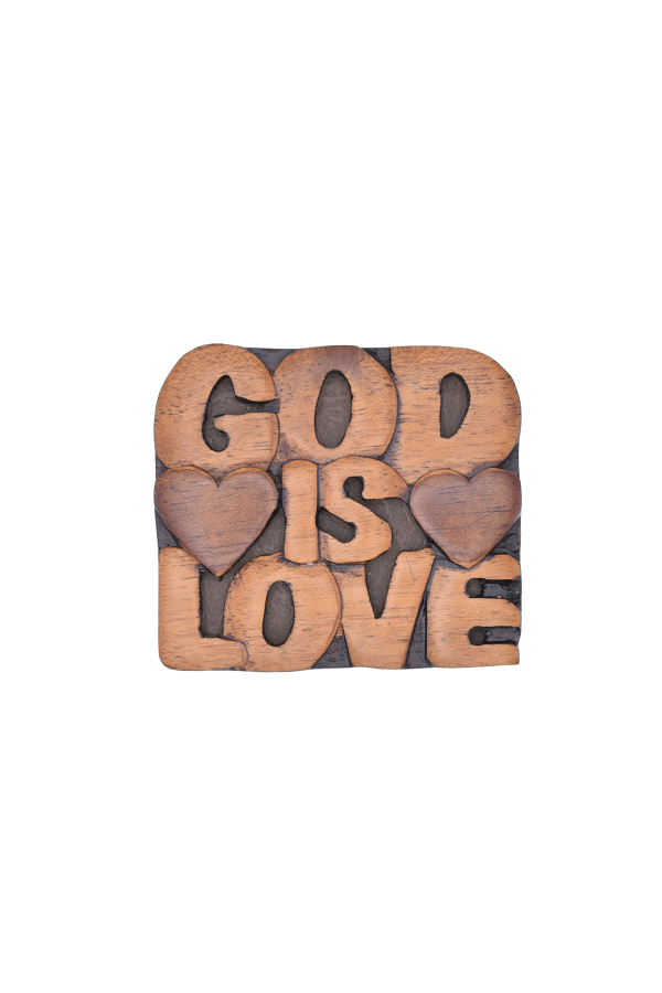 Magnet din lemn - God is LOVE - AM-02