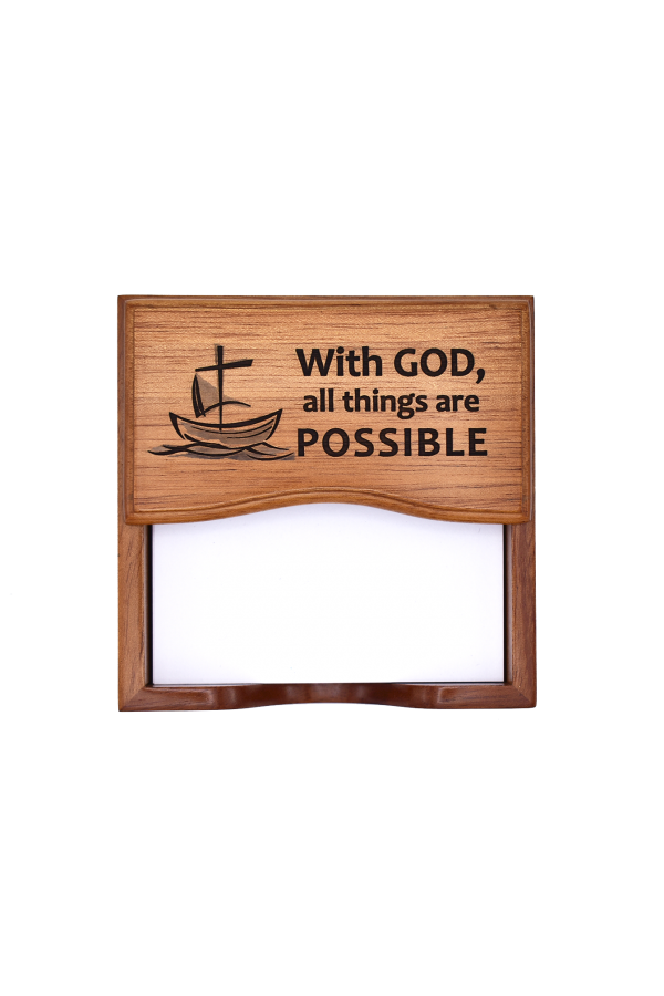 Suport notițe pentru birou - With God all things are possible - GNP1-378